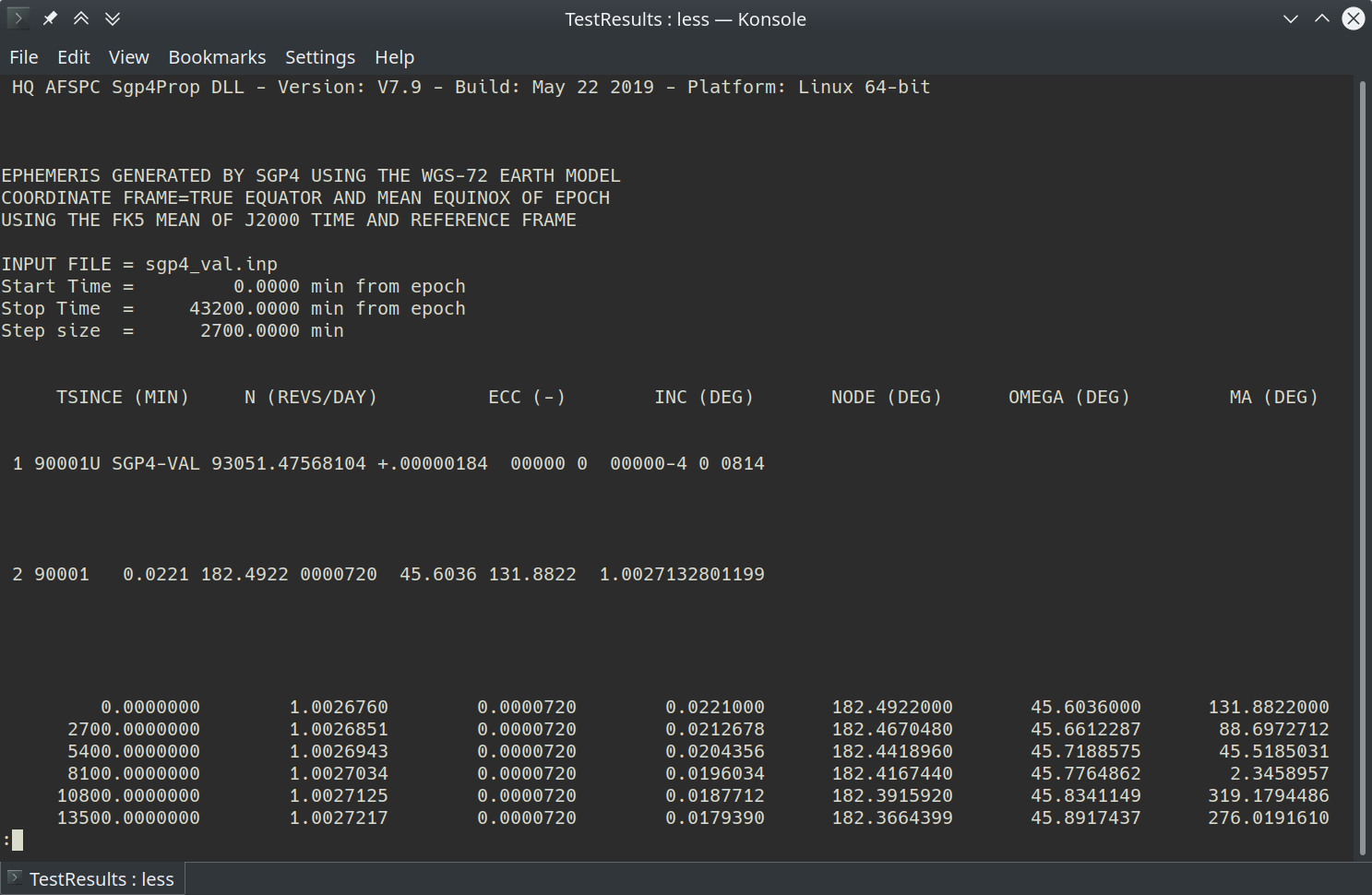 Using the Official SGP-4 Propogator